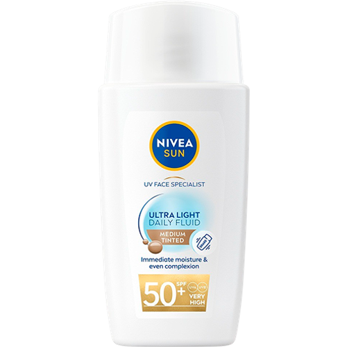 Nivea SUN UV Ultra Light SPF50+ Tinted Daily Face Fluid 40ml