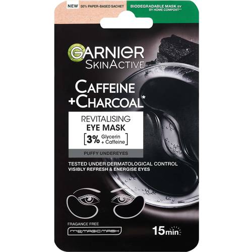 Garnier SkinActive Caffeine + Charcoal Eye Mask 15ml