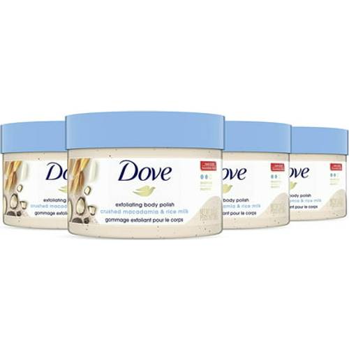 Dove 3x Crushed Macadamia Body Scrub 225ml
