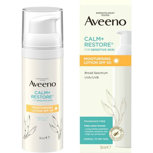 Aveeno Calm Restore Moisturising Lotion SPF50 50ml