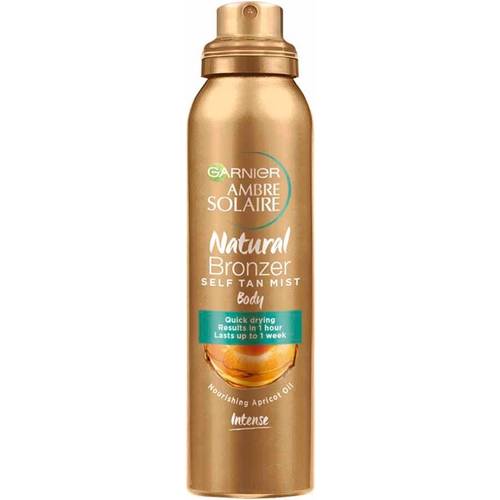 Garnier Ambre Solaire Natural Bronzer Quick Drying Self Tan Body Mist Dark 150ml