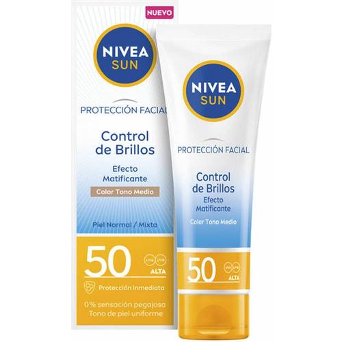 Nivea Sun Facial Control De Brillos Tono Medio SPF50 40ml